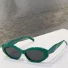 Designer små ovala solglasögon för kvinnor croissant stereoskopisk spricka pr 26y djärva geometriska linjer symbol smal ram oregelbunden parti triangel nyanser glasögon