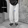Mäns byxor Solid Color Men's Overdimensionerade Casual Pants Fashion Design Love Graphic Drawstring Manliga sportbyxor Basic Unisex Pants Z0306