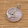 Charms Natural Round Stones Pendant With Cute Rose Quartz Amethyst Opal Malachite Sodalite For Jewelry Making DIY