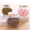 Storage Bottles Jars Alloy Lid Sealed Jar Transparent Glass Bottle Storage Creative Jar Miscellaneous Grains Candy Storage Box Kitchen Seasoning Tank J230301