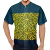 Camisas casuais masculinas camisa de grife masculina 2023 Ponto tribal Polinésia Samoa Jersey de beisebol fiji masi impressão de manga curta Botão respirável