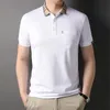 2023 Polos pour hommes Designer T-shirt High Street Broderie Polos à revers de couleur unie Impression Top Qualité Coton Vêtements Tees Polos Plus Taille Badge Décoration