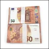 Andra festliga festleveranser Fake Money Sedel 10 20 50 100 200 US Dollar Euros realistiska leksaksbar rekvisita Kopiera valutafilm faux dhurkrpaecmyv