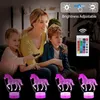 Veilleuses Cheval Cadeaux Pour Filles Femmes Enfants LED 16 Couleurs Changeantes Avec Télécommande Lampe USB Batterie Veilleuse Décor