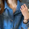 Chemisiers pour femmes Chemises Mode Revers Denim Blouse Printemps Automne Classique Jean Chemises pour femmes Basic Pocket Single-Breasted Blusas Mujer De Moda Tops 230308