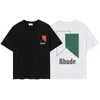 2023 Herr- och kvinnors mode-t-shirt varumärke Rhude s RH Limited Casual High Street Hip-Hop Summer New Loose Round Neck Short Sleeve Yp5e