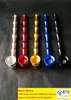 The new bamboo metal color random delivery hookah smoking pipe gongs oil rigs glass bongs glass hookah smoking pipe