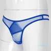 Calcinha de lingerie de roupas de banho masculina Menina de calcinha transparente de calcinha de gaze de gaze pura de baixa cintura