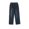 Men's Jeans 2022 autumn brand new men's straight loose high street jeans Korean version hiphop trend fashion elastic waist striped jeans Z0301