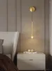 Wandleuchte Minimalistische hängende Linie Scheinwerfer Licht Luxus Designer kreative LED Vollkupfer Wohnzimmer Hintergrund