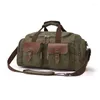 Duffel Bags большой емкость мужчин вручную багаж путешественник Duffle Canvas Weekend Многофункциональная сумка на ночь