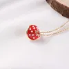 Makersland champignon collier femme lien chaîne mode bijoux luxe esthétique accessoires mignon pendentifs pour les femmes
