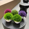 장식용 꽃 시뮬레이션 식물 분재 멀티 스타일 및 멀티 크기 장식품 꽃 공 잔디 화분 장식 작은