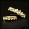 Grillz Dental Grills Hiphop Gems Grillz Gold for Men Cool Tooth Jewelry Sile Model Vampire Hip Hop Jewels