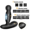 Anal Toys 360 Degree Prostate Massager Electric Shock Pulse Butt Plug Vibrator Sex For Man Buttplug Adult Sexshop 230307