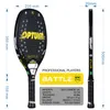 Raquetes de tênis optam batalha 12k fibra de carbono Racket de praia áspera com bolsa de capa 230307