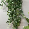 Flores decorativas 1.5m Planta artificial Ivy Rattan Janela verde pendurada pano de seda falsa