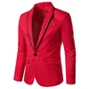 Herrdräkter blazers vårhösten män blazer mode smal casual blazer för män rosa/svart/vit en knapp mens kostym jacka yttre kläder man 5xl 230308