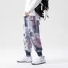 Pantalons pour hommes Tie Dye pantalons de survêtement hommes Harajuku 100 coton pantalons confortables Joggers 2021 nouveautés haute qualité rue tendance pantalon de survêtement Z0306