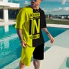Erkek Polos Yaz Serin Kendine İnan Kısa kollu Tişört Şort Takım Elbise Plaj Eşofman 2 Parça Set Kıyafet Rahat Nefes Alabilir 230308