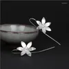 Brincos de garanhão Bohemian Fashion Big Flower para mulheres Jóias de casamento estilo de verão Planta Longa Eares Daisy Lily Shaped Studs 2023