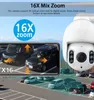 Draadloos 16x Zoom WiFi Camera Motion Detecteer buiten PTZ IP Speed ​​Dome CCTV beveiligingscamera's P2P CAM Buitenkant