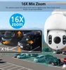 Wireless 16x Zoom WiFi -Kamerabewegung Erkennen Sie Outdoor PTZ IP Speed ​​Dome CCTV -Überwachungskameras P2P Cam Exterior