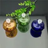 Colored glass apple pot IN STOCK glass pipe bubbler smoking pipe water Glass bong