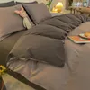 Sängkläder sätter nordiska sängkläder set massiv grå euro linnes lakan set duvet täckning och örngott dubbel drottning king size comporter hemtextil 230308