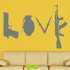 Banksy Love Weapons Wall Sticker Art Graffitti Street Vinyl Wall Decal Home Decor156V