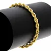 Kettingen Pure Gold Color Lange Kettingen voor mannen Vrouwen 3/4/5mm Twisted Chain Link Necklace Collier Choker Wedding Bridal Sieraden 20-30 inchch