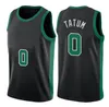 Anpassade baskettröjor män ungdomar barn 0 Jayson Tatum 75 -årsjubileum Jaylen 7 Brown Marcus 36 Smart Retro Jersey Shirts Wear