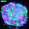 Struny 10m 20m 50m 100m Fairy Light girlanda żarówkowa LED Lights Garland ślub lampka bożonarodzeniowa dekoracja Outdoor Indoor karnisze strona główna