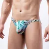 Underpants Mens Enhance Penis Big Pouch Panties Low Rise Bikini Briefs Sexy Printed Underpant Bulge Thongs Gay Underwear Erotic BriefUnderpa