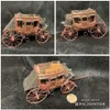 Decorative Objects Figurines Stainless steel DIY 3D three dimensional assembly model Wilderness Red Dead Western carriage Weapons and Car Train Models 230307