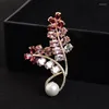 Brooches Fashion Zircon Flower Ballet Girl Pins Korean Freshwater Pearl Women's Coat Accessories Brooch Pin Wholesale Jewelry