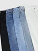 Jeans pour femmes Casual All-Match Demin Pants Spring Lady Jeans à jambes droites effilochés avec fermeture à glissière 230308