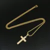 Wisiorki Naszyjniki Mężczyzna Krzyż Biblii Religijne wiszący Naszyjnik ze stali nierdzewnej 60 -cm łańcuch/kobiety biżuteria