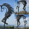 Decorative Objects Figurines Kiss Horse Metal Iron Sculpture Wings Modern Statue Rustic Art Free Decor Home Ornament Christmas Gift 230307