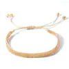 Strand Yuokiaa Armadband Star Mostacilla Miyuki Bracelete de Esquadrão para Mulheres Bohemia Madeira Tecida Trendy Amizade Charm Presente