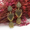 Dangle Earrings Afghan Jhumka Antique Gold Big Long Drop For Wedding Classic Traditional Nepal Thailand Ethnic Oxidized Jewelry.