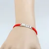 12st Ny Leaf Love Flätat armband Lucky Red Color Threar Par Kedja handgjorda böner Bandlar Pulsera smycken gåva till vän