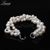 Charm Bracelets Real Cultured Big Pearl for Women Party Gifts Handmade Strands Natural Freshwater Pearls Agate Bangles 230307
