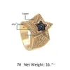 Solitaire Ring Mens Zircon Star Diamond Euramerican Hip Hop Jewelry Copper Iced Out Rings Drop Delivery Dhgarden Dh8Pb