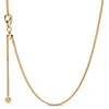 New Fashion Sier Fit Necklace Pendant Heart Women Fashion Jewelry Rose Gold Sliding Clasp Chain Basic Necklace Gold