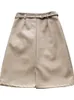 Skirts REALEFT Autumn Winter PU Leather Skirt Elegant Midi Skirts High Waist Front Split Sheath Wrap Skirts with Belt Female 230308