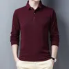 Męskie polo ymwmhu moda marka Mężczyzn Polo koszula długie rękaw Slim Fit Autumn and Spring Polo Shirt dla mężczyzn luźne koszula Koreańskie odzież 230308