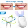 Toothbrush 360 Degrees Intelligent Automatic Sonic Electric Toothbrush U Type 4 Modes Tooth Brush USB Charging Tooth Whitening Blue Light 230308