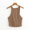 Women's Tanks Women Asymmetric Vest Top With Curve Hem