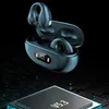 R15 Wireless Ear Clip Earbuds Botgeleiding Aarphones Hoofdtelefoon LED Digitale display Hifi -geluidsoorringstijl Waterdichte TWS Sporthoofden R15